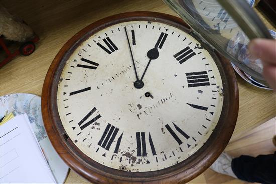 A Guildford railway clock Diameter 34cm